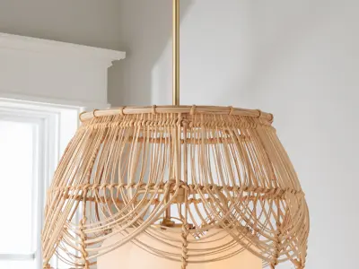 Serene deco chandelier 3D model