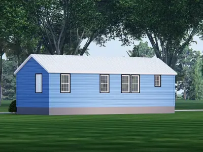 Rustic Barndominium Exterior  Farmhouse Inspired Home 3D 3D model