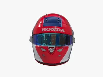 Kvyat helmet 2020 Low-poly 3D model
