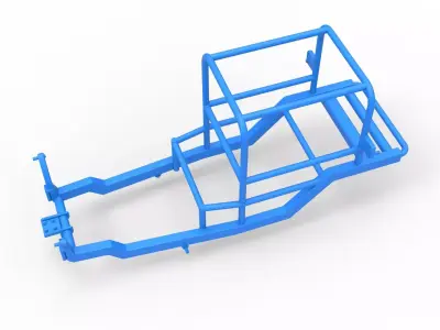 Frame of Vintage Supermodified stock car Version 2 Scale 1 to 25 3D print model