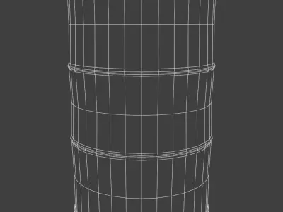 Blue Oil Barrel Low-poly 3D model