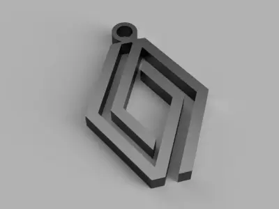 Renault Keychain new logo 3D print model