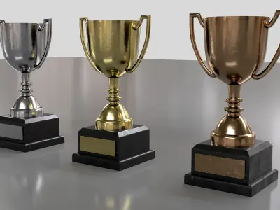 TROPHY Low-poly 3D model get