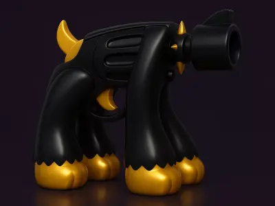 Golden Dog Paw 9mm toy 3D print model