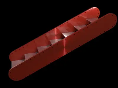 Metal stairs 3D model