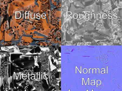 Celtic Treasure Chest with Intricate Knotwork Carvings Low-poly 3D model