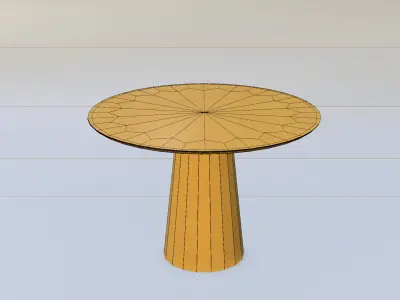 yellow table Low-poly 3D model