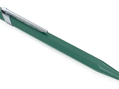 Ball Pen Rolex Caran dAche Silver Green 3D model