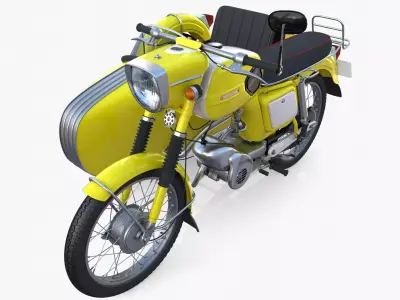Mobra 50 w sidecar Yellow 3D model