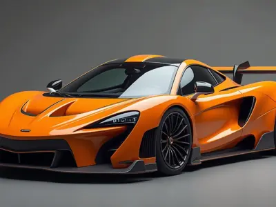McLaren Senna 2019 lowpoly 3d model Low-poly 3D model