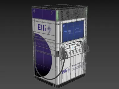 Flexpole the Flexible Fast EV Charging Station by Elli 3D model