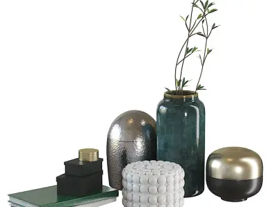 Decor set 3D model shop