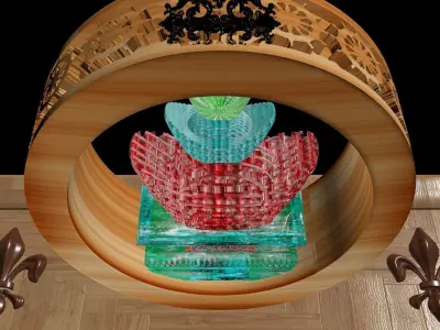 Chinese gold Ingot 3D model