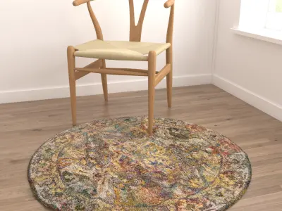 Round Rug Set 59 3D model