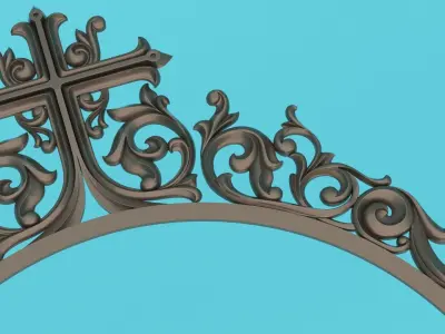 Arch with patterns 3d model MOLDING  ornaments  Low-poly 3D model