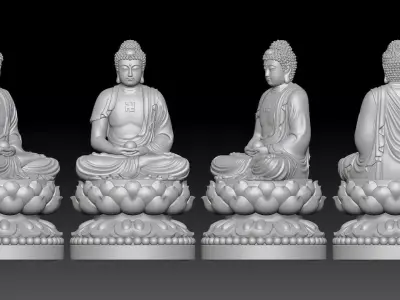Amitabha Buddha  3D print model