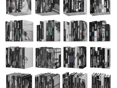Books 150 pieces 3-9-2 Low-poly 3D model