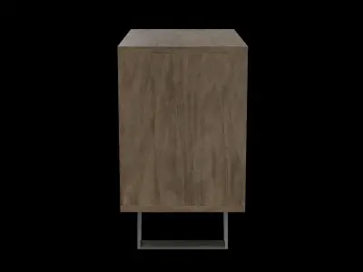 Cabinet wooden 04 Low-poly 3D model