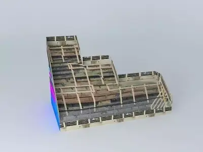 A stadion C2 es lelátója Free 3D model