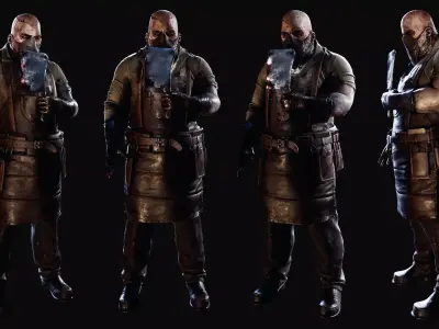 Horror Villains Bundle - Rigged and Animated Low-poly 3D model