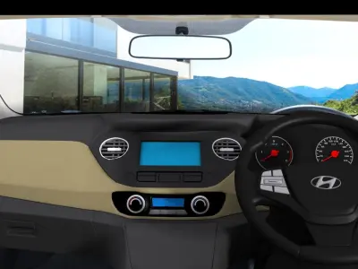 Car Intirior Low-poly 3D model