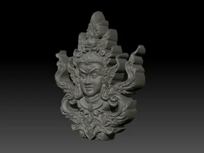 Thai Ornament Decor Bas Relied 03 - 231005 3D print model