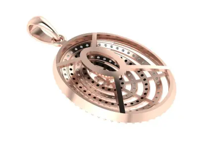 Pendant oval diamond 3D print model