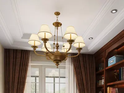 Classic Cabinet Scene Interior 3D model