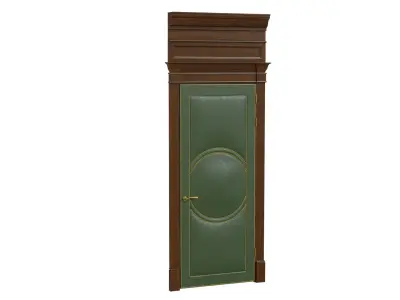 Classic wooden door 03 3D model