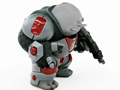ALIEN MOBBY B-2  Rigged for Unreal Engine - Unity - MIXAMO 3D model