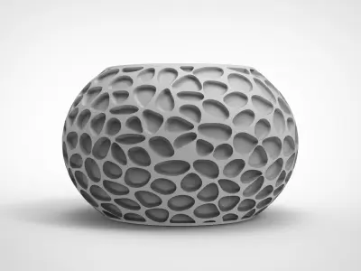 organic graphics pattern vase 3D print model