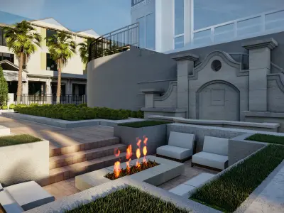 Backyard design 3d model 2020 3D model