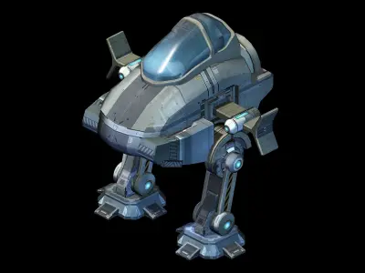 Ground object - operating robot 3D model