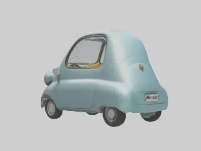 Microcar Model 1 Low-poly 3D model