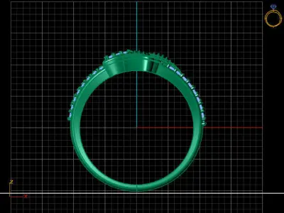 Women Ring 3DM Womens Ring 3d models 3D print model 3D print model 74