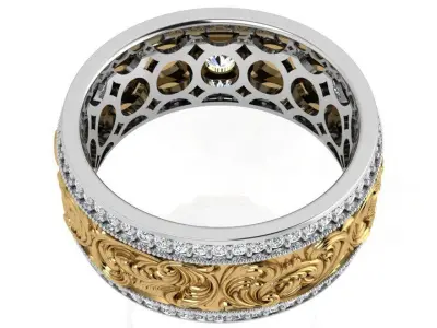 Bezel Setting Engraving Band 4420 3D print model