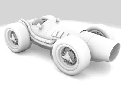 Generic F1 Vintage Car 3D model