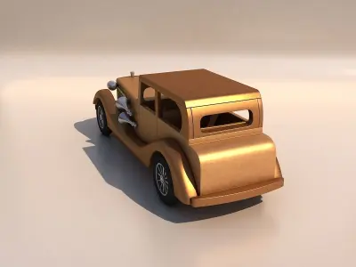 Wooden Toy Car 3D model buy