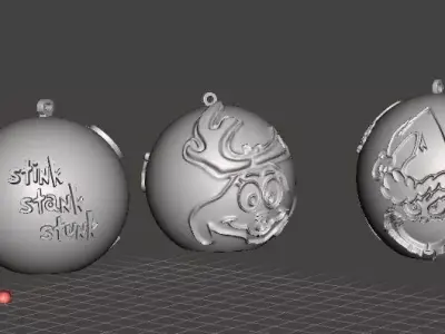 grinchmas christmas ball deco 3D print model