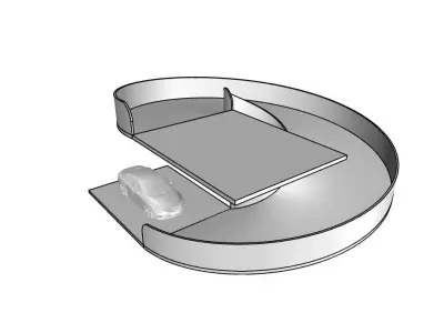 Spiral Ramp for Car Architectural Circulation System module 3D model