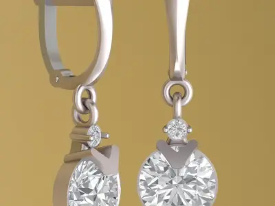  Earrings Eight 3D print model
