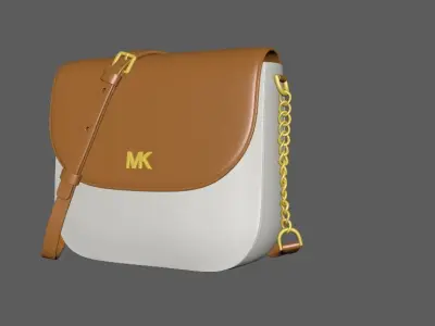 luxury leather bag 3D bag 3D model