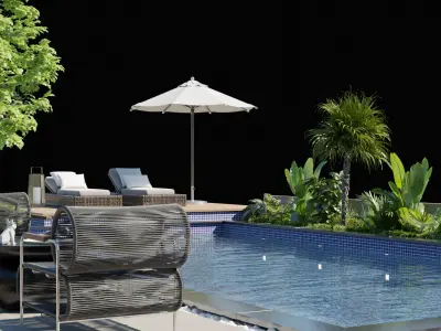 Pool Area Environment 3D model