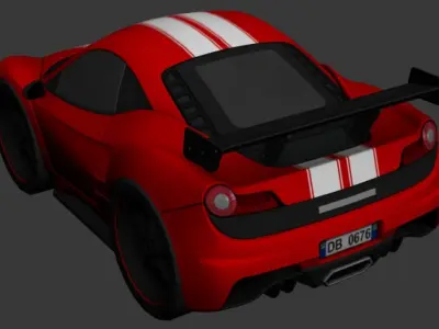 cartoon car vehicle 3d game ready model Low-poly 3D model-005 Low-poly 3D model