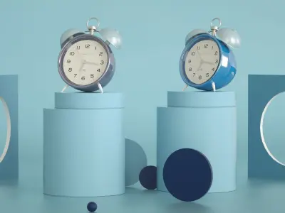 Alarm Clock 3D model with cinema 4d Octane 3D model