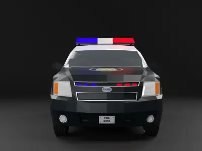 Police 4x4 Vehicle Low-poly 3D Model 3D model