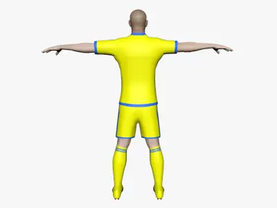 Soccer Player Rigged Low-poly 3D model