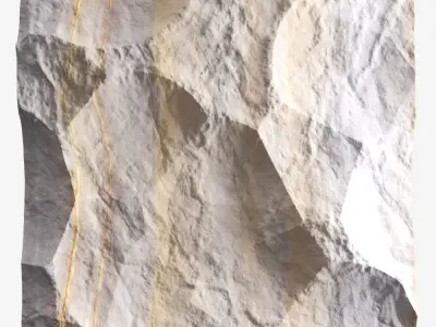 386-RockPanel piece of rock on wall 3D model