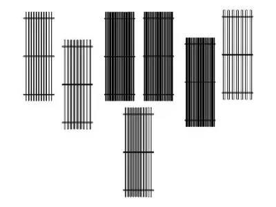 Aluminium Grilles for Facades 3D model