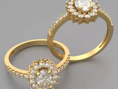 Ring Lady Fashion R-003 3D print model